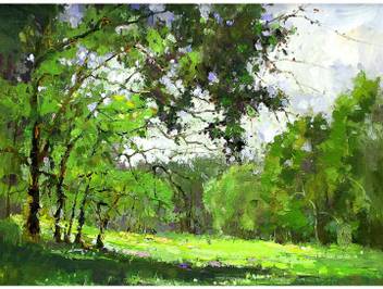 Stickme Green Forest View Stress Relaxing Acrylic Effect
