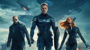 Movie Captain America The Winter Soldier Captain America Chris Evans Nick Fury Samuel L Jackson Black Widow Natasha Romanoff Scarlett Johansson Hd Wallpaper Background Paper Print Movies Posters In India