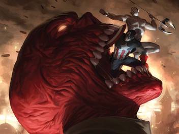 Pl Fear Itself Captain America Red Skull Hydra Wall Poster 13 19