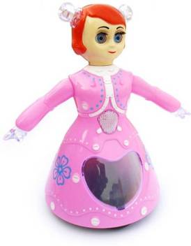 Gaanu Pink 3d Musical Dancing Princess Toy With Light Effect
