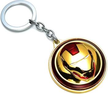 Gct Revolving Rotating Iron Man Gold Face Marvel Avengers Infinity War Superhero Design 2 Metal Keychain For Car Bike Men Women Keyring Key Chain Price In India Buy Gct Revolving