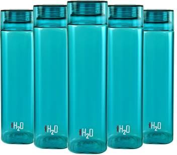 Cello H2o Squaremate Plastic Water Bottle 1 Liter Set Of 5 Green 1000 Ml Bottle Buy Cello H2o Squaremate Plastic Water Bottle 1 Liter Set Of 5 Green 1000 Ml Bottle