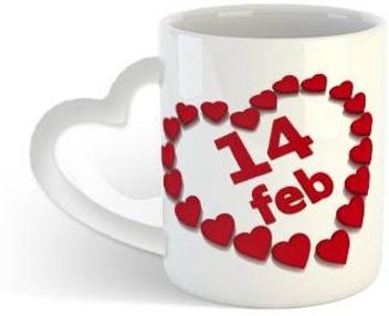 Gen 7 Valentine Heart Handle 14 Feb Printed Coffee Best Gift To Your Girlfriend Boyfriend Friend Best valentines day gifts for girlfriend.