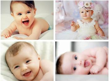 Set Of 4 Cute Baby Combo Posters Smiling Baby Poster Poster For Pregnant Women