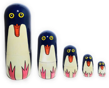 penguin russian nesting dolls