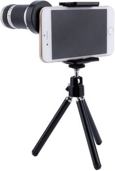 LIFEMUSIC High Quality 8X Zoom Telescope Clip Lens for Cell Phone Optical  Lens Magnifier with Tripod