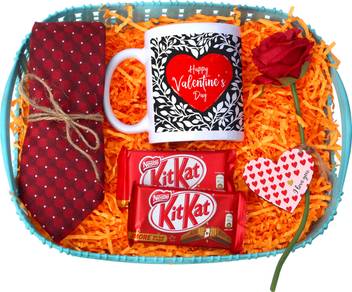 Tied Ribbons Valentine Day Surprise Combo For Him Husband Boyfriend Fiance Gift Set Tie Coffee Mug Kitkat Chocolates Wooden Tag Artificial Red Rose In A Basket Plastic Gift Box Price In India Buy When i received the product i was excited so i am immediately jumped in the shower to use it. tied ribbons valentine day surprise