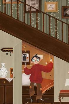 Harry Potter In His Room Under The Stairs Cartoonistic Style Poster Premium Fanart 12 X 18 Inches Magic Film Series Fantasy Fiction Paper Print Movies Posters In India Buy Art Film