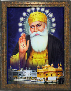 Guru Nanak Dev Ji Original Full Length Picture Picture Photo Framed 28/" x 13/"
