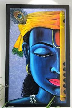 PiCas PurehandS Krishna Canvas Acrylic Painting Canvas 38 inch x 20 inch  Painting Price in India - Buy PiCas PurehandS Krishna Canvas Acrylic  Painting Canvas 38 inch x 20 inch Painting online at Flipkart.com
