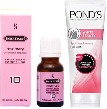 Sheer Secret Rosemary Essential Oil 15 Ml And Pond S White Beauty Face Wash 100 Ml Price In India Buy Sheer Secret Rosemary Essential Oil 15 Ml And Pond S White Beauty Face New and improved pond's white beauty fairness face wash. flipkart