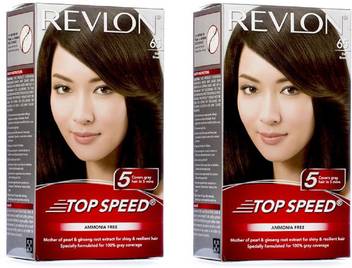 Revlon Top Speed Hair Colour Dark Brown 65 Pack Of 2 Brown Price In India Buy Revlon Top Speed Hair Colour Dark Brown 65 Pack Of 2 Brown Online