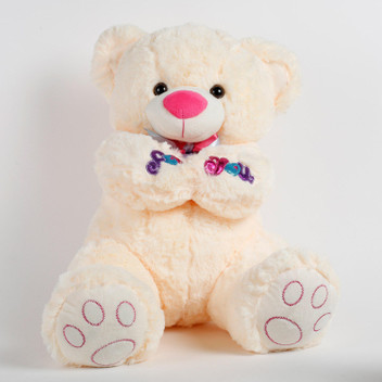 ferns and petals teddy bear