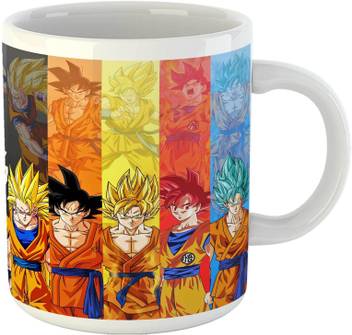 Jbn Evolution Of Goku Kakarot White Ceramic With Handle