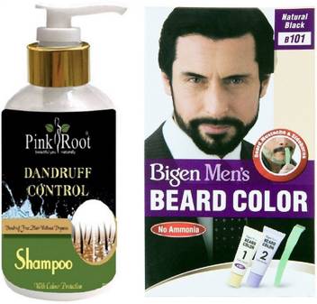 Pink Root Dandruff Control Shampoo With Bigen Men S Beard Color B101 Natural Black Price In India Buy Pink Root Dandruff Control Shampoo With Bigen Men S Beard Color B101 Natural Black Online