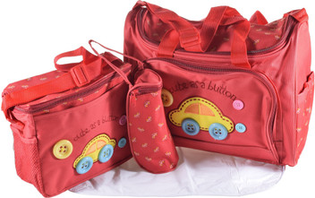 red baby changing bag
