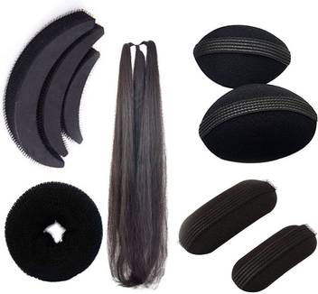 Maahal Set Of 2 Hair Puff Maker 1 Set And Zig Zag Wavy Hair Band