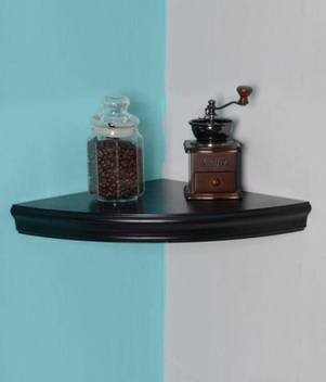 Martemporium Wall Decorative Corner Rack Shelf Wooden Wall Shelf