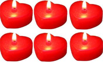 Partysanthe Love Romantic Heart Shape Candles For Valentines Day