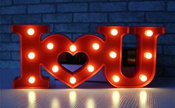 Shrih 3d Led Light Love Heart Text Red Night Lamp Night Lamp Price