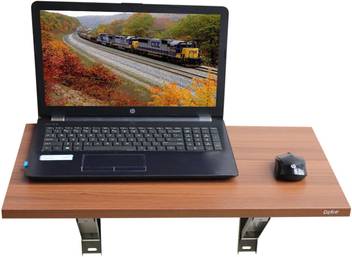 Captiver Minilara Folding Wall Mounted Shelf For Study Cum Laptop Table C Walnut Dining Tables Storage Foldable Brackets Kitchen Breakfast Bed Old Man Work Station Engineered Wood Study Table Price In India