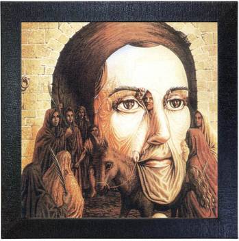 Sehaz Artworks Sza Jesus Face Digital Reprint 12 Inch X 12 Inch