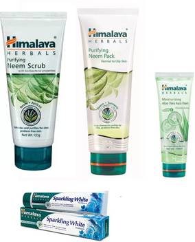 Himalaya Aloe Vera Face Wash Neem Face Pack Neem Face Scrub Toothpaste Price In India Buy Himalaya Aloe Vera Face Wash Neem Face Pack Neem Face Scrub Toothpaste Online At Flipkart Com