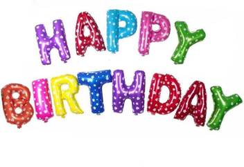 Flipkart Com Sheny Solid Printed 16 Inch Happy Birthday Letter Foil Balloon Birthday Party Supplies Happy Birthday Balloons For Party Decoration Multicolour Star Balloon Multicolor Pack Of 1 Balloon Balloon