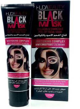 Huda Beauty Black Mask Collagen Charcoal Peel Off Facial Mask For Whitening Complex Pack Of 2 Price In India Buy Huda Beauty Black Mask Collagen Charcoal Peel Off Facial