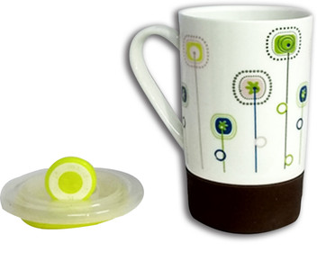 glass mug with cover