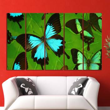 Coloriffy Multiple Frames Beautiful Butterfly Wall Painting For