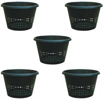 Orchidwala 8 Inch Orchid Hydroponics Pot Black Net Design Orchid