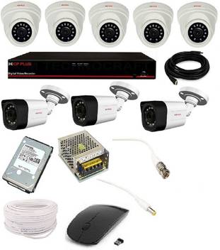 Cp Plus 5 Dome Camera 3 Bullet Camera 2 4mp 2tb Hard Disk 8 Channel Power Supply 8 Channel Dvr Wire And All Accessories Security Camera Price In India Buy Cp Plus