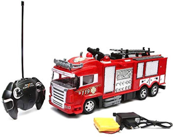 remote control fire truck that sprays water