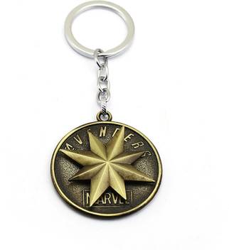 Gct Revolving Rotating Captain Marvel Shield Logo Avengers Superhero Design 2 Collectible Gold Metal Keychain For Car Bike Men Women Keyring Key Chain Price In India Buy Gct Revolving Rotating
