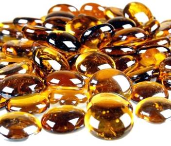 Day Golden Orange Glass Pebbles Vase Fillers 150g Vase Filler