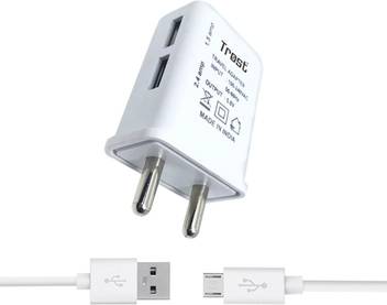 Trost 3 9amp Dual Usb Wall Adapter With Micro Usb Cable For Samsung J7 Pro J7 Max J7 Prime 4 A Multiport Mobile Charger With Detachable Cable Trost Flipkart Com