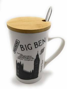 Satyam Kraft Ceramic City Design With Wooden Lid Spoon 1 Piece 400 Ml Ceramic Coffee Mug Price In India Buy Satyam Kraft Ceramic City Design With Wooden Lid Spoon 1 Piece