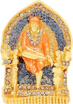 Missmister Missmister Brass Shirdi Sai Baba Idol Stand Puja