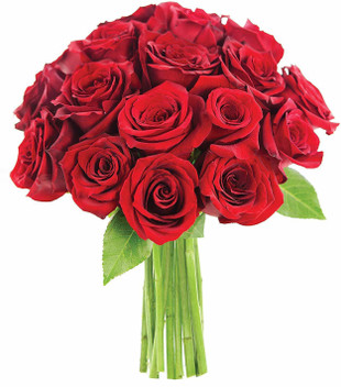 red artificial flowers