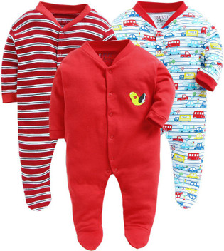 red sleepsuit baby