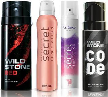 Wild Stone Red Deodorant 150 Ml Code Platinum Body Perfume 120 Ml And St Desire Deodorant