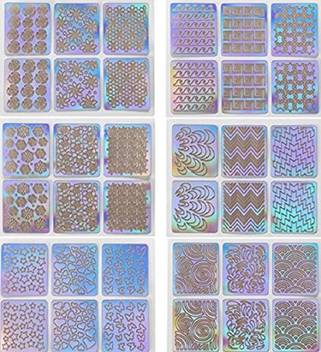 Futurekart Nail Art Self Adhesive Stencil Stickers Set Waterproof Salon Nail Stamping Printing Image Stamps Guides Decoration Manicure Tool 24 In 1 Set Multicolor Price In India Buy Futurekart Nail Art Self Adhesive Stencil