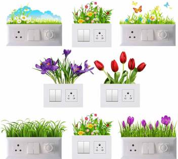 Pixel Print Medium Switch Board Sticker Switch Stickers Wall Stickers Light Switch Sticker Set Of 8 Sticker Price In India Buy Pixel Print Medium Switch Board Sticker Switch Stickers Wall Stickers