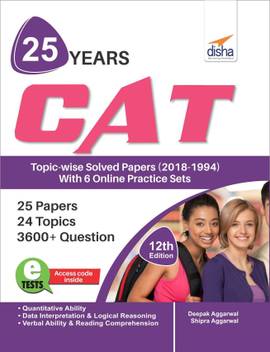 25 Years Cat Topic Wise Solved Papers 2018 1994 With 6 Online