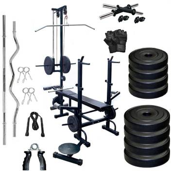 Wolphy Premium 22 Kg Home Gym Set With 5 Feet Stright Rod 3feet
