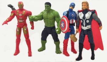 Decor Express 4 In 1 Avengers 12 Inch Action Figure Combo Captain America Iron Man Hulk Thor Age Of Ultron Superhero Collection 4 In 1 Avengers 12 Inch
