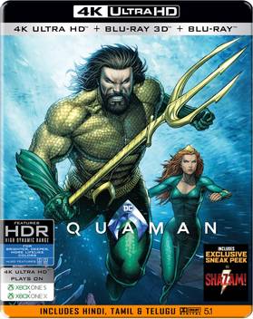 Aquaman Steelbook Blu Ray 3d Blu Ray 3 Disc Price In India
