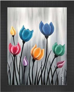 Perfect Flowers Modern Art Canvas 13 5 Inch X 10 5 Inch Painting