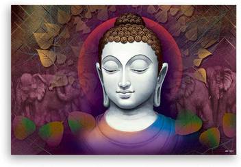 Art Amori Lord Buddha Murals Canvas Painting Canvas 18 Inch X 24